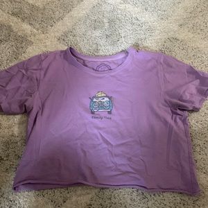 Life is Good cropped tee